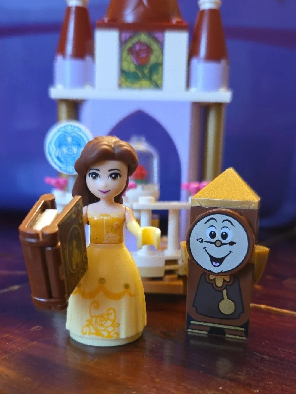 Lego DISNEY Belle And Cogsworth With Castle